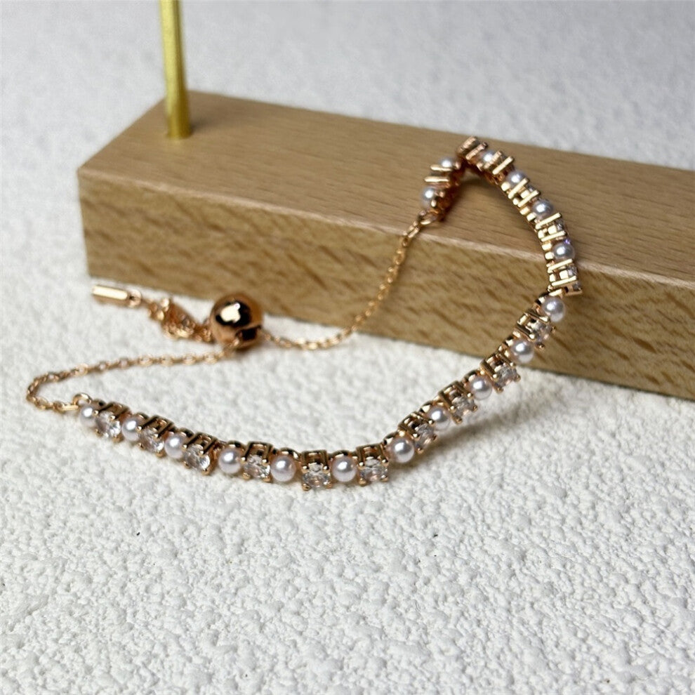 (Bracelet7) S Geometric Bracelet Zircon Crystal Original 2025 Fine Jewelry Earrings Set for Women Stainless Steel Romantic Gift