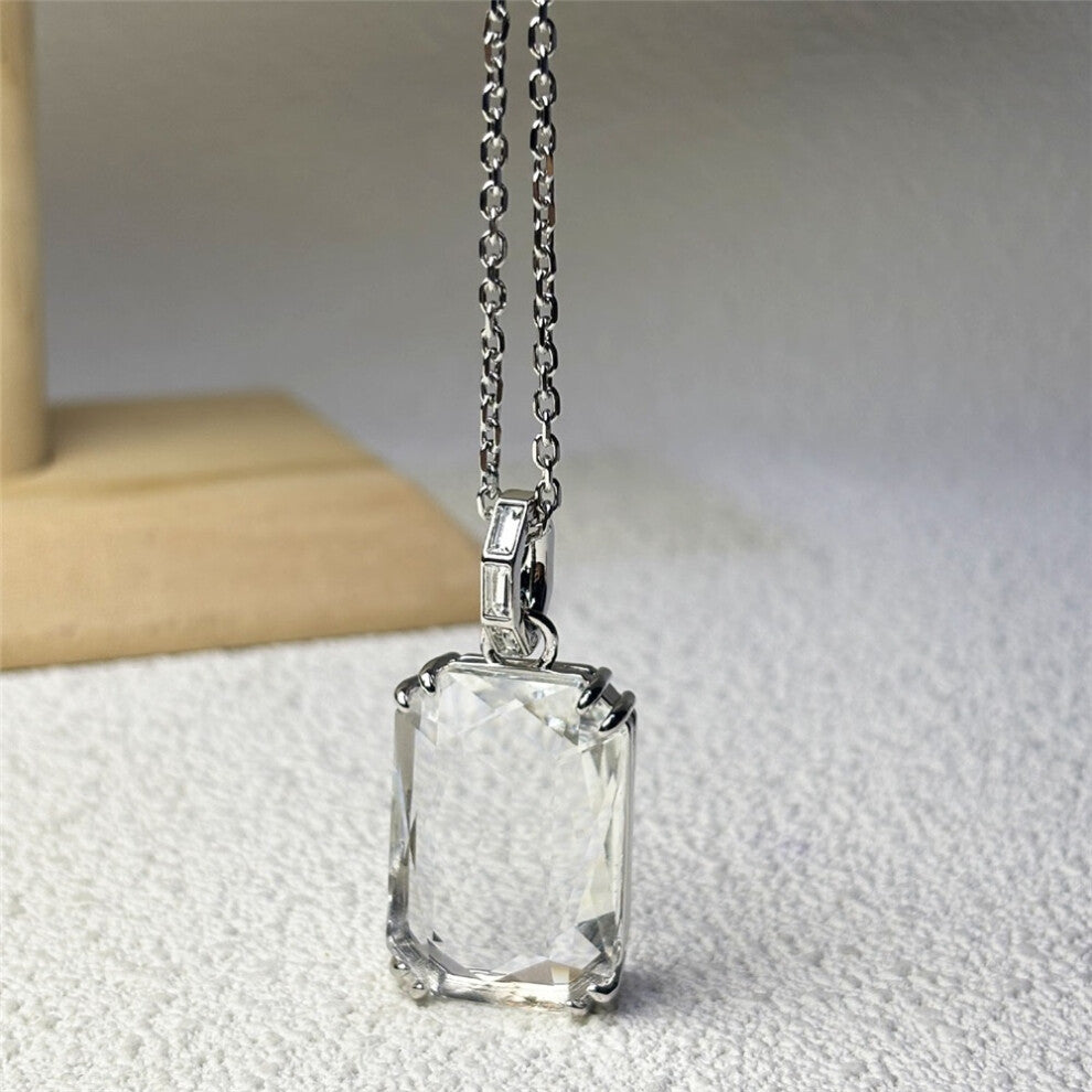 (Necklace4) S Original 2025 Purple Zircon Crystal Necklace Fine Jewelry Set for Women Stainless Steel Geometric Earrings Brooch Romantic Gift