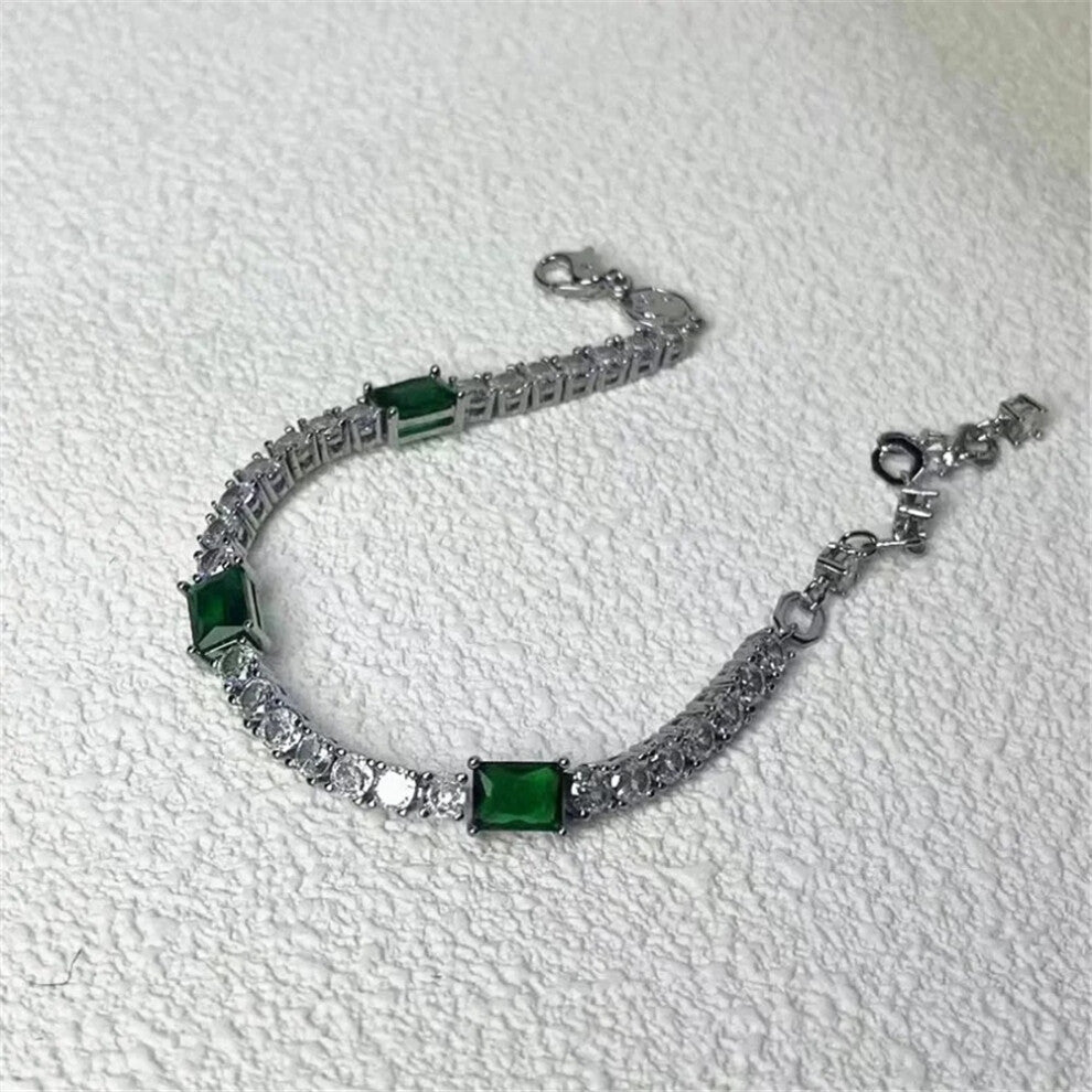 (B-2) S Charm 2025 New Trendy Crystal Fine Jewelry Sets for Women Luxury Tennis Necklace Earrings Bracelet Ring Party Accessories