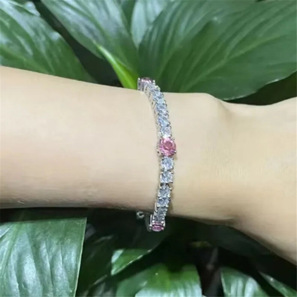 (B-4) S Charm 2025 New Trendy Crystal Fine Jewelry Sets for Women Luxury Tennis Necklace Earrings Bracelet Ring Party Accessories