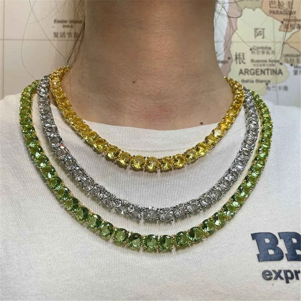 (Necklace4) S Charm 2025 New Trendy Crystal Fine Jewelry Sets for Women Luxury Tennis Necklace Earrings Bracelet Ring Party Accessories