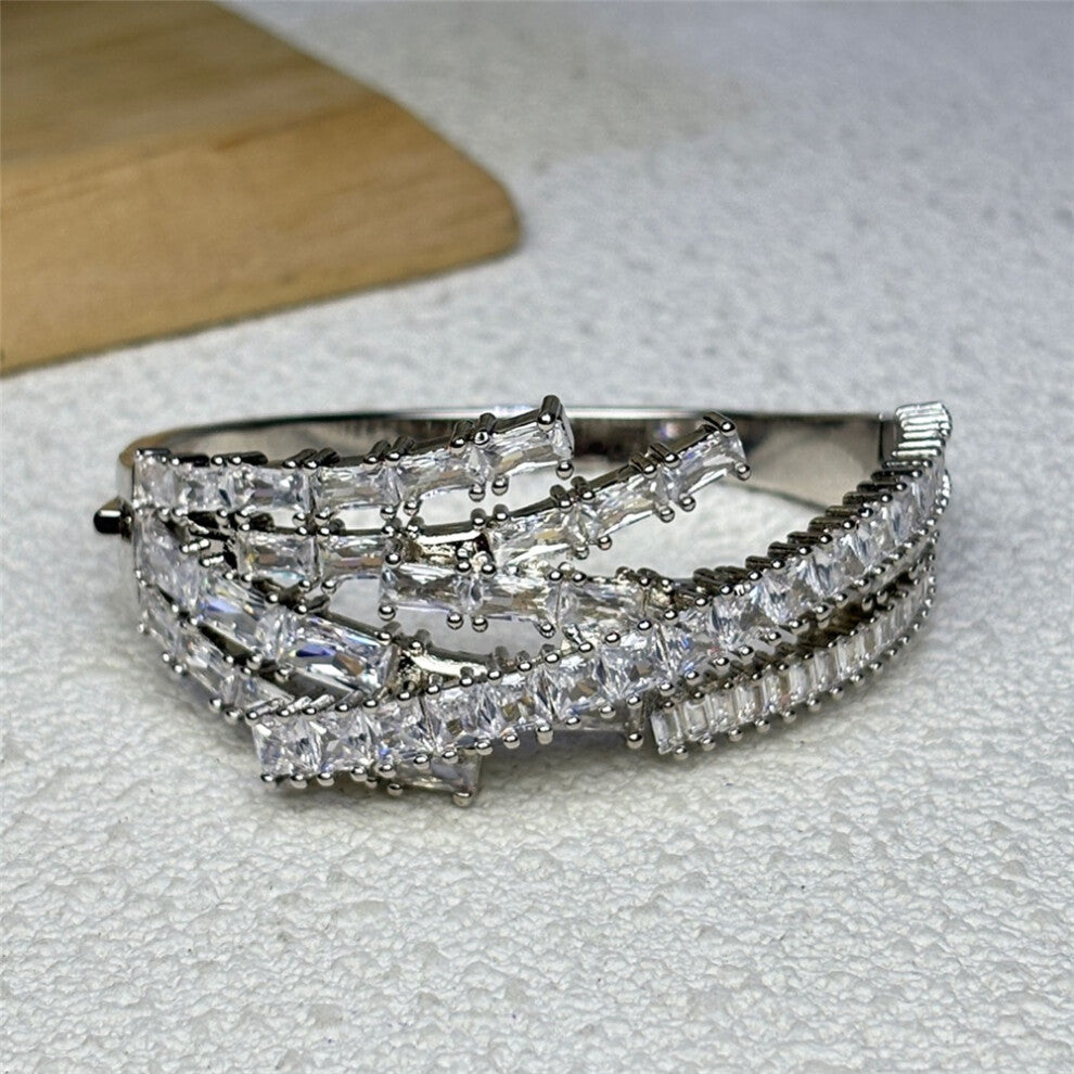 (Bracelet2) S Original 2025 New Geometric Charm Fine Jewelry Set for Women Rotation Necklace Bracelet Earrings Romantic Jewelry Gift