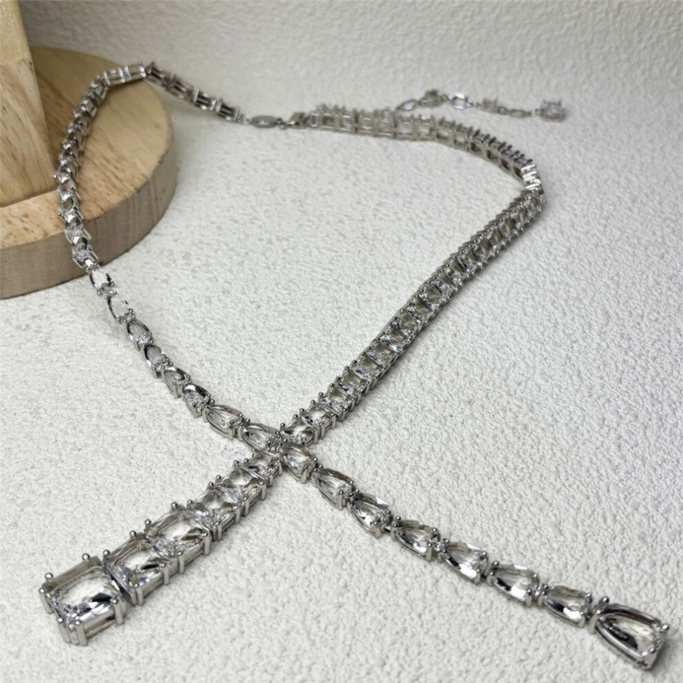 (Necklace6) S Original 2025 New Geometric Charm Fine Jewelry Set for Women Rotation Necklace Bracelet Earrings Romantic Jewelry Gift