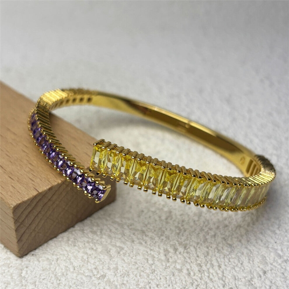 (Bracelet6) S Geometric Bracelet Zircon Crystal Original 2025 Fine Jewelry Earrings Set for Women Stainless Steel Romantic Gift