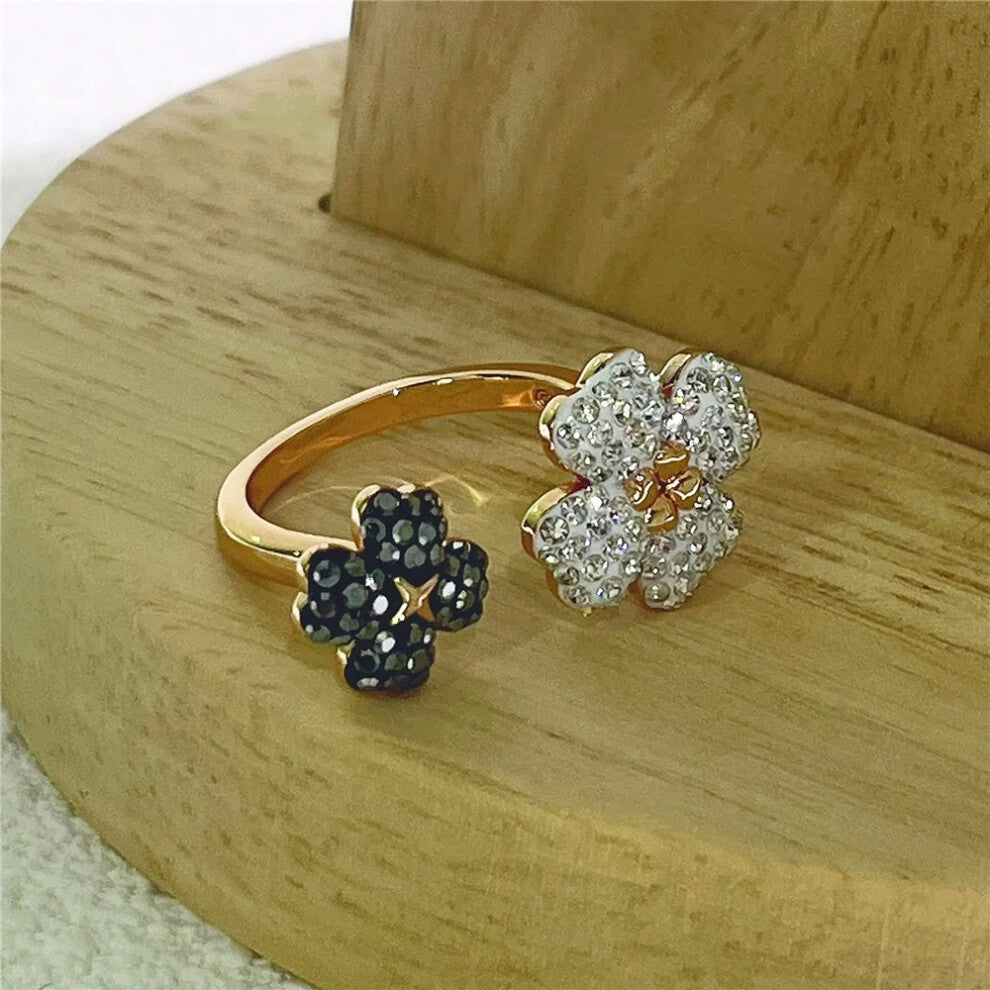 (Open Ring) S Original 2025 Clover Necklace Fine Jewelry Sets for Women Charms Clover Necklace Earring Flowers Ring Bracelet Party Accessories