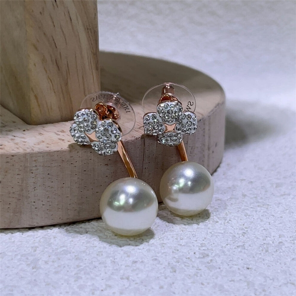 (Orange) S Original 2025 Clover Necklace Fine Jewelry Sets for Women Charms Clover Necklace Earring Flowers Ring Bracelet Party Accessories