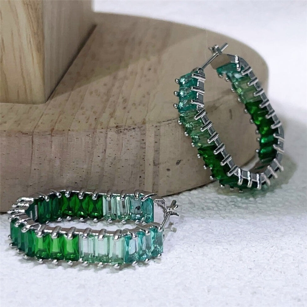 (Gold) S Original 2025 New Zircon Crystal Three-layer Crystal Necklace Fine Jewelry Earrings Set for Women Stainless Steel Romantic Gift