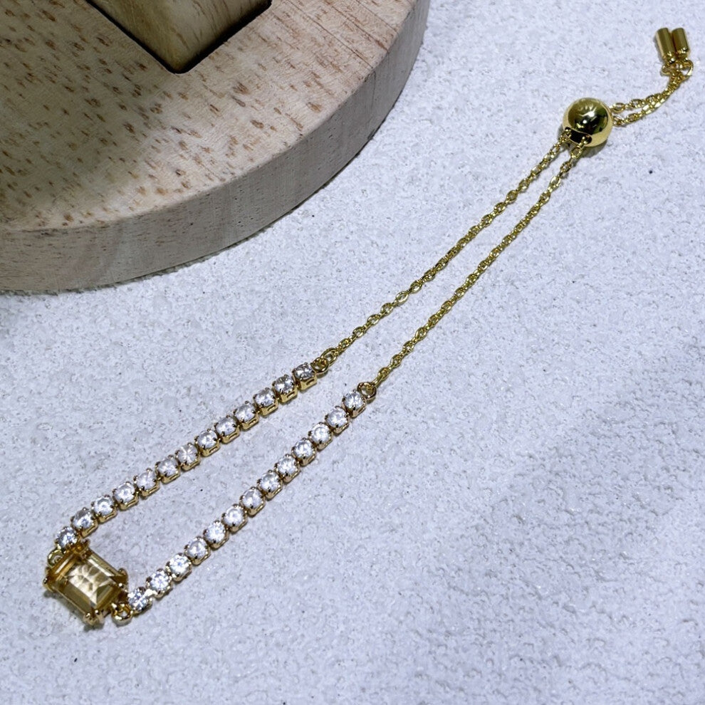 (B-11) S Charm 2025 New Trendy Crystal Fine Jewelry Sets for Women Luxury Tennis Necklace Earrings Bracelet Ring Party Accessories