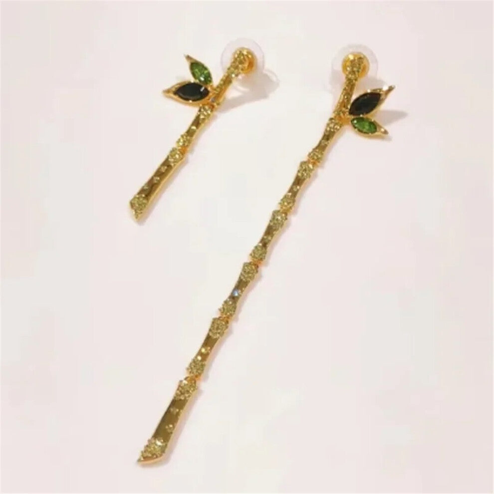 (Watermelon red) S Original Bamboo 2025 NEW Luxury Fashion Fine Jewelry Set for Women Bamboo Necklace Earrings Bracelet Ring Party Accessories