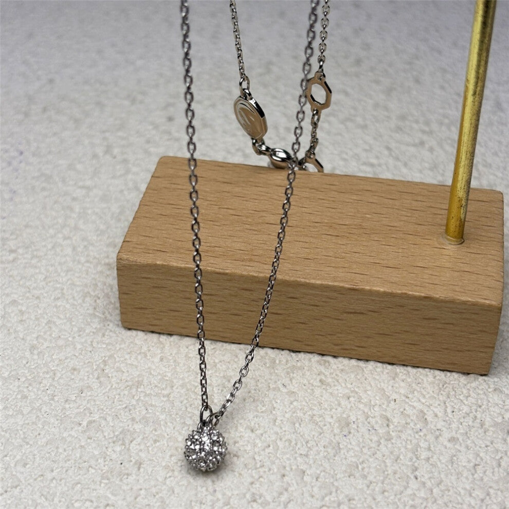 (Necklace5) S Original 2025 New Geometric Charm Fine Jewelry Set for Women Rotation Necklace Bracelet Earrings Romantic Jewelry Gift