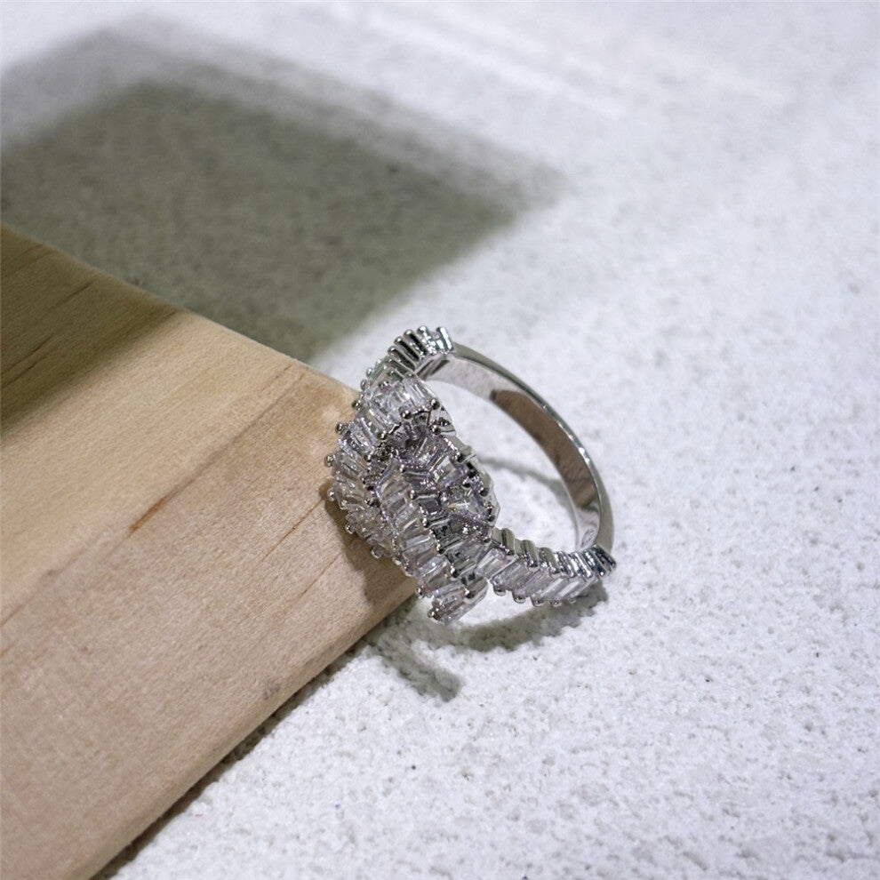 (Size 8 57mm) S Original 2025 New Geometric Charm Fine Jewelry Set for Women Rotation Necklace Bracelet Earrings Romantic Jewelry Gift