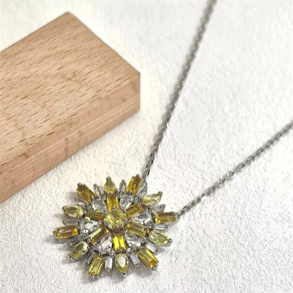 (Agate2) S Original 2025 Clover Earring Trendy Crystal Jewelry Set for Women Flower Clover Necklace Bracelet Jewelry Party Accessories