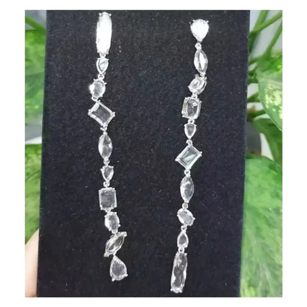 (5639328) S Original Luxury Candy White Crystal Necklace for Women Trendy Fine Jewelry Sets Charms Candy Earrings Bracelet Party Accessories