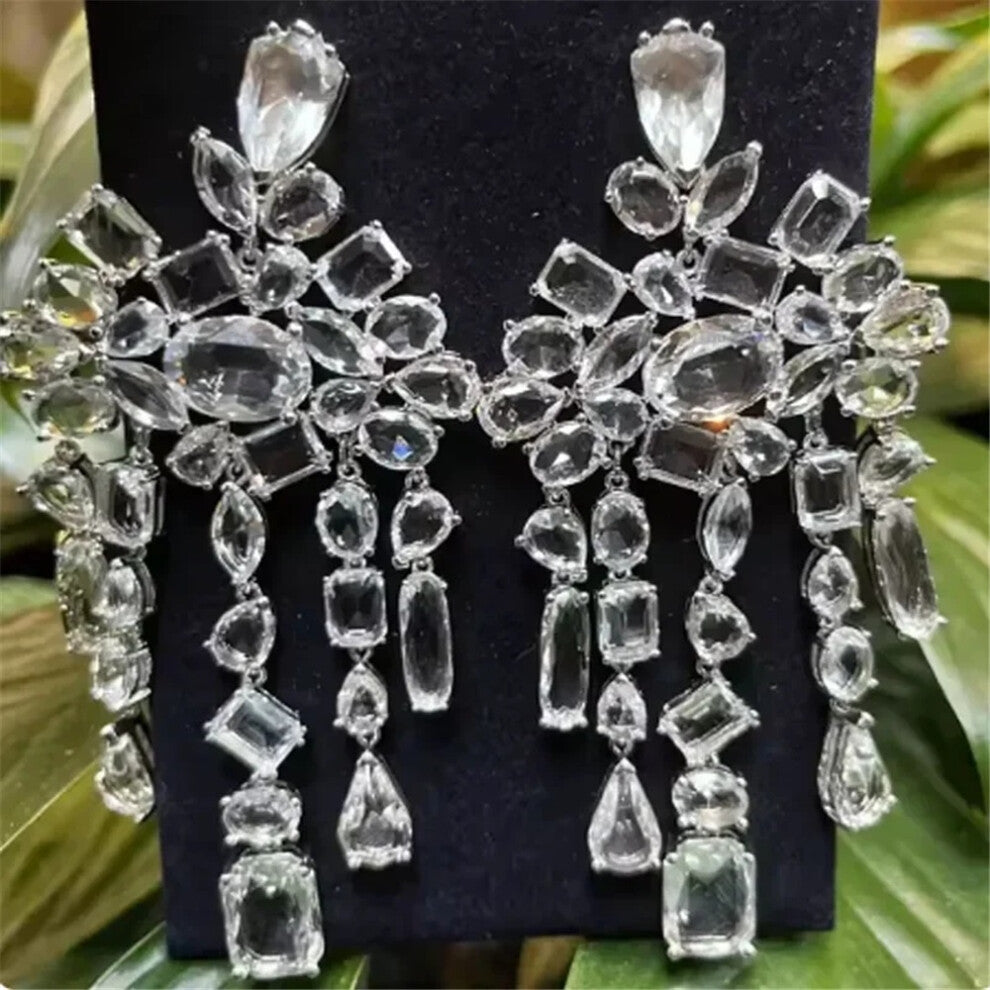 (Earrings1) S Original Luxury Candy White Crystal Necklace for Women Trendy Fine Jewelry Sets Charms Candy Earrings Bracelet Party Accessories