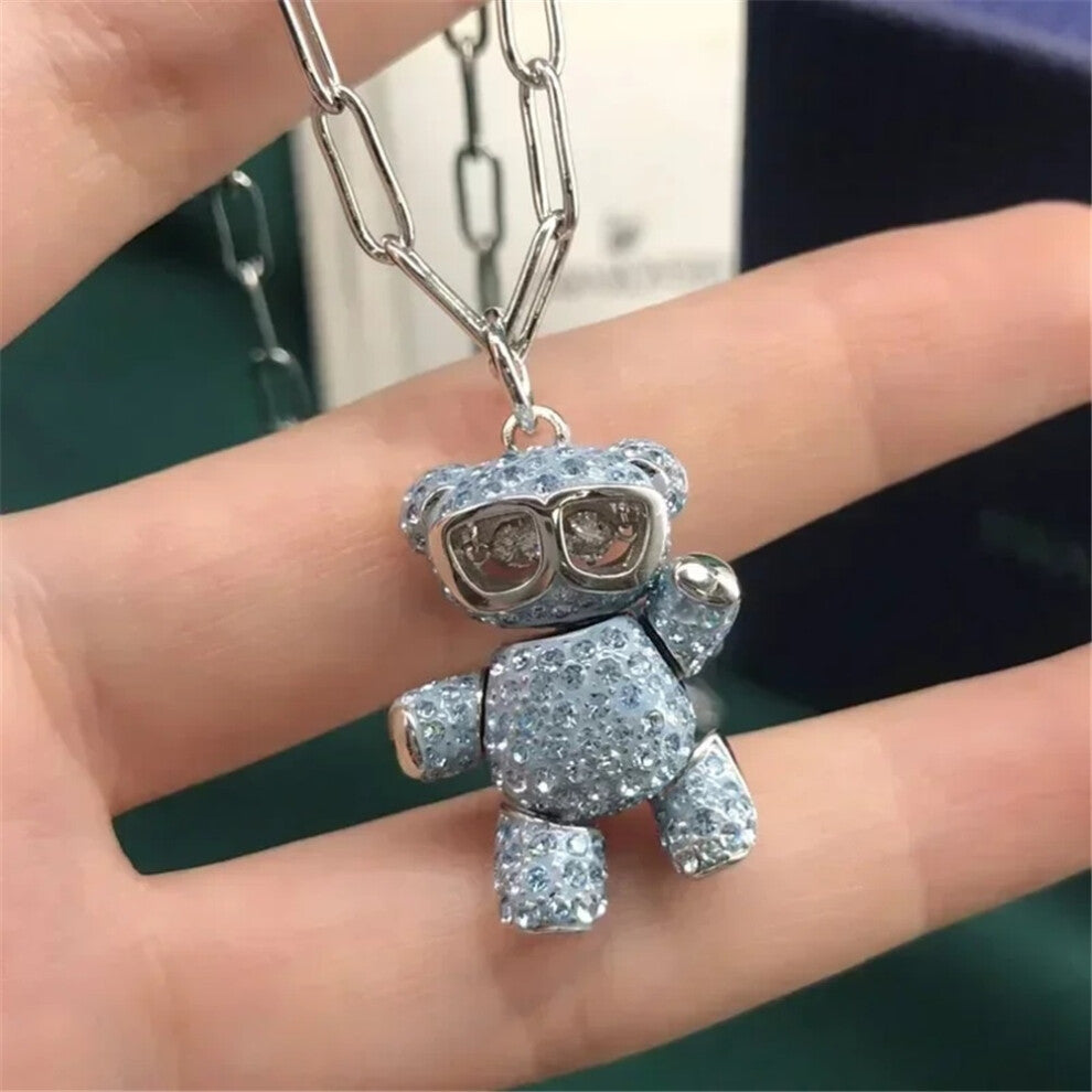 (WHITE) S Original 2025 Trendy Fine Jewelry Set for Women Charms Little Bear Necklace Earring Bracelet Party Accessories Romantic Gifts