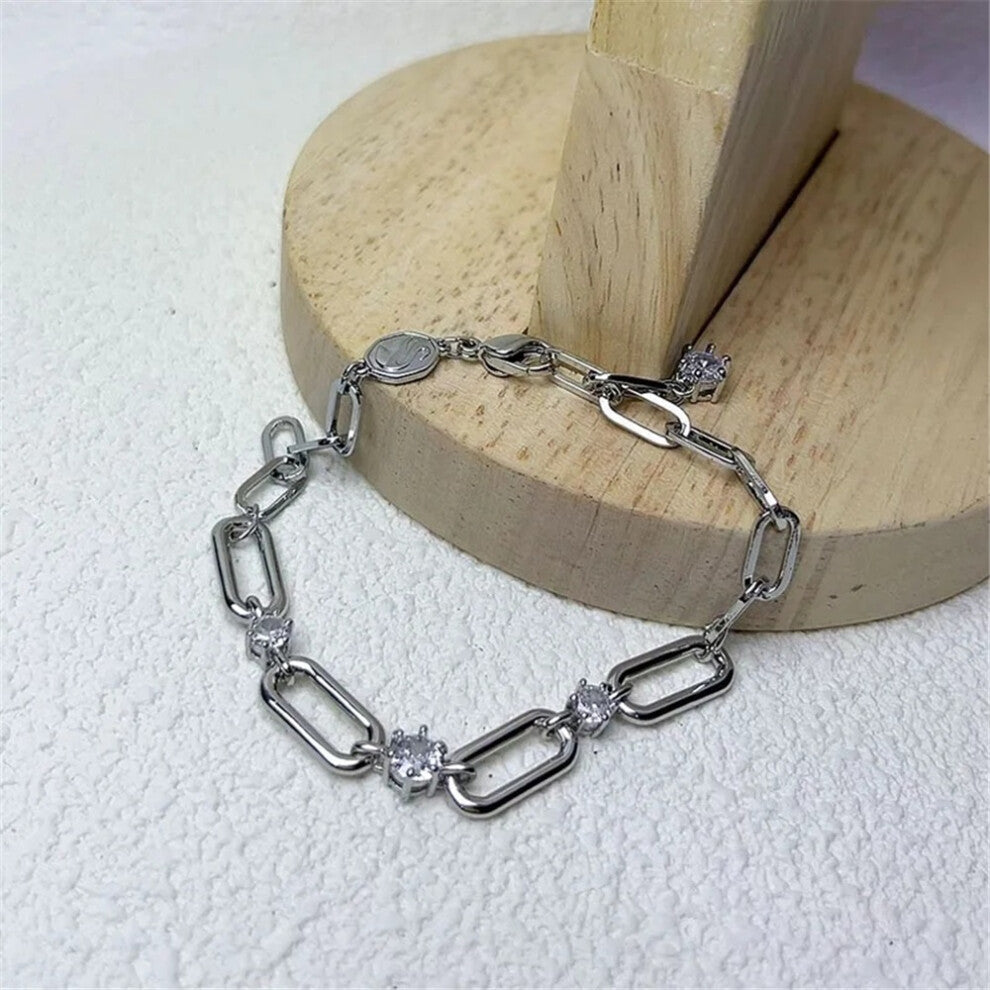 (Bracelets1) S 2025 New Charms Fine Jewelry Sets for Women Stainless Steel Geometric Luxury Golden Crystal Charms Women Party Accessories