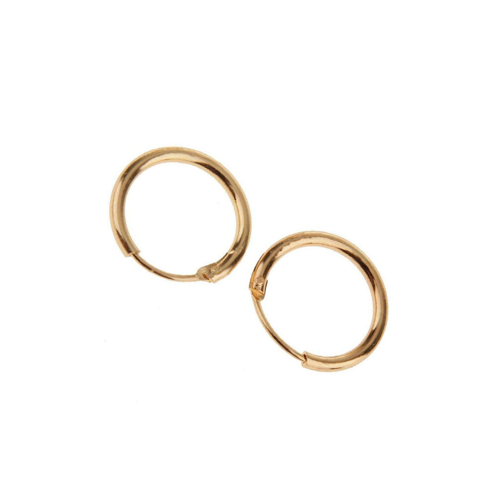 12mm x 1.5mm Hinged Sleeper Earrings Hoops Copper Earrings Gold