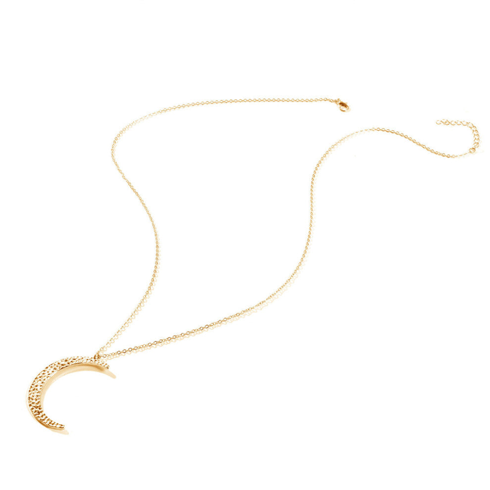 (Gold) Necklace Moon Aesthetic Jewelry Silver Womens Sweaters Chokers for