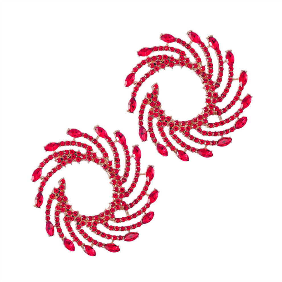 (Red) 1 Pair Earrings Bohemian Anniversary Jewelry Girlfriend Personalized