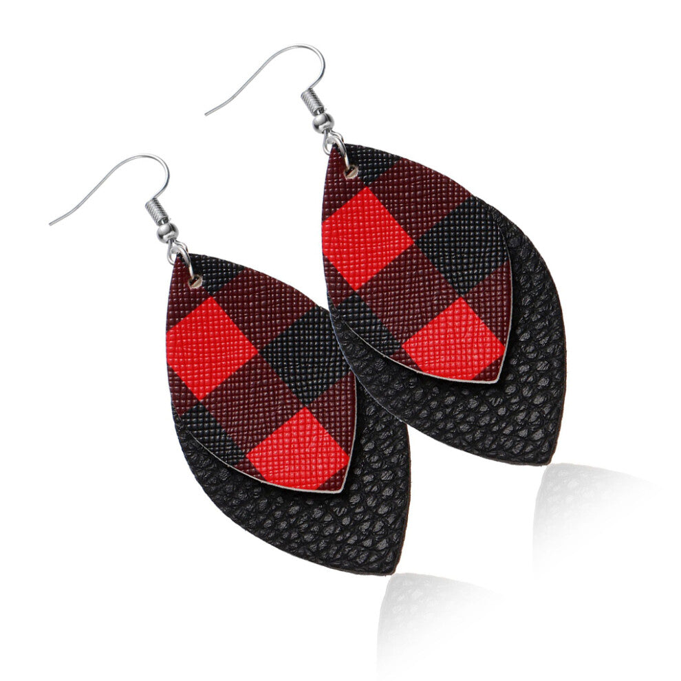 (Type 1) Leopard Print Earrings Woman Pendants Girl Jewelry Pendant Leather