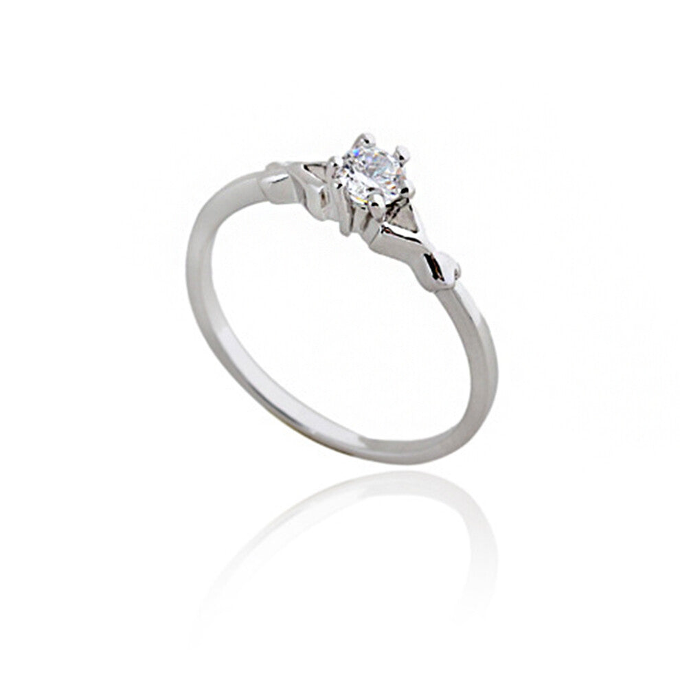 (Size 9 White) Women Ring Decorative Hand Jewelry Portable Clothing Decoration