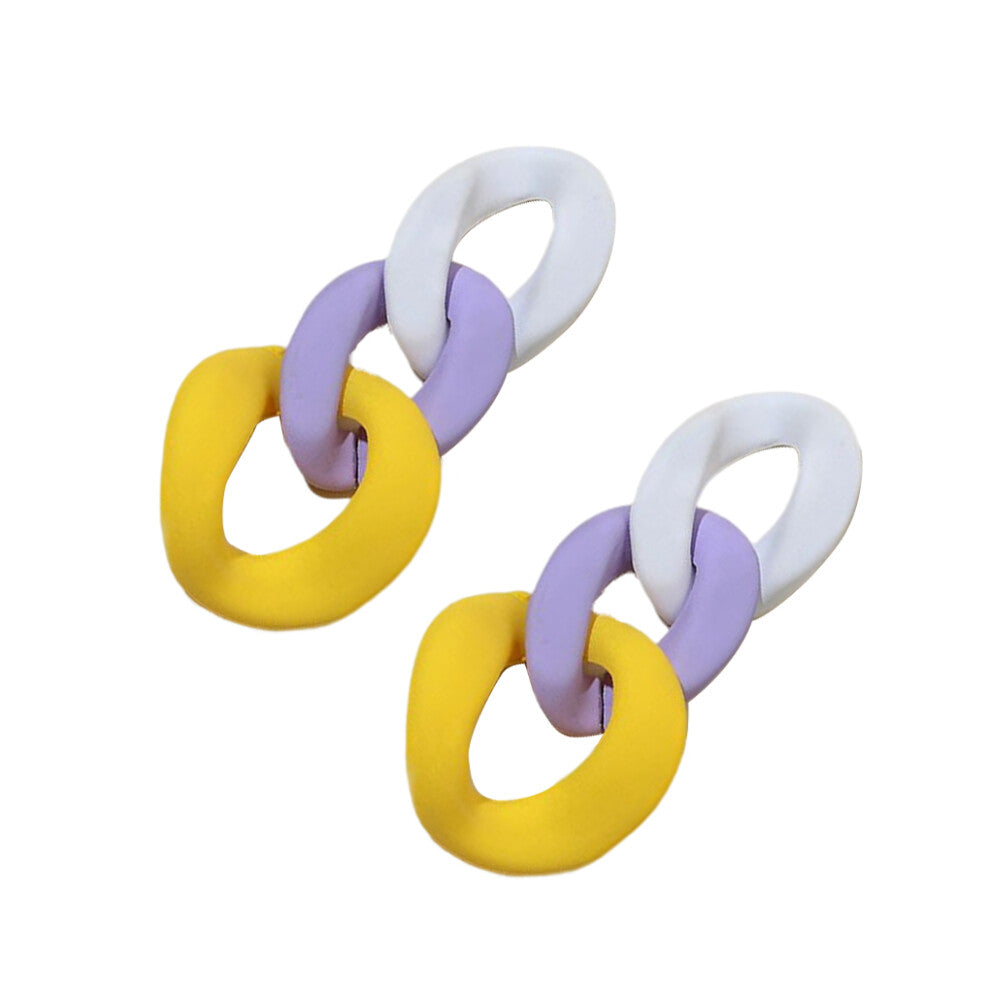 (Type 6) 2 Pieces Woman Earring Fashion Jewelry Circle Drop Earrings Dressing