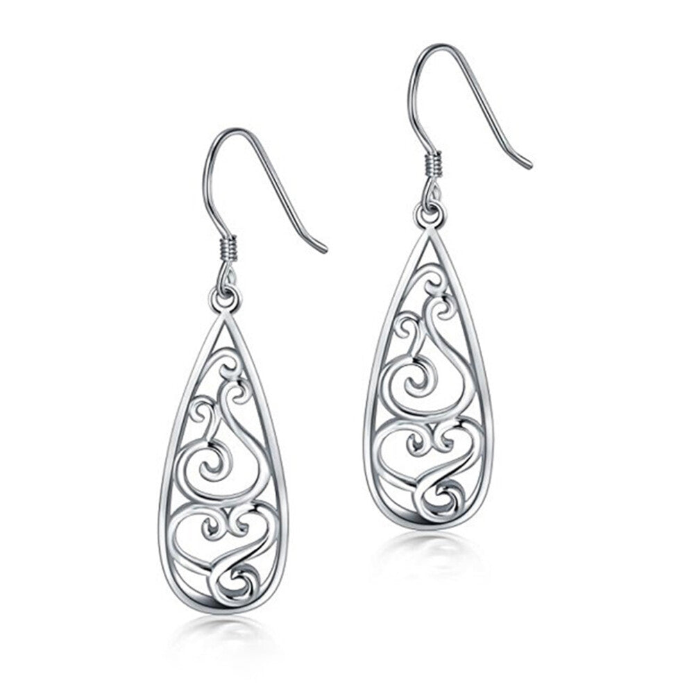 1 Pair Lady Earrings Retro Style Ears Pendants Jewellery Dressing