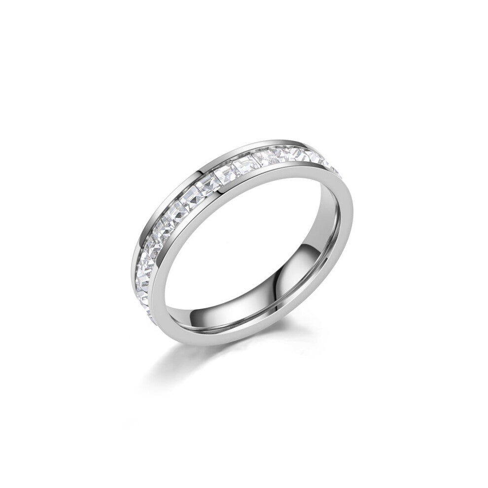 (Silver) Women Ring Jewelry Adornments Wedding Engagement Shiny Ladies Rings