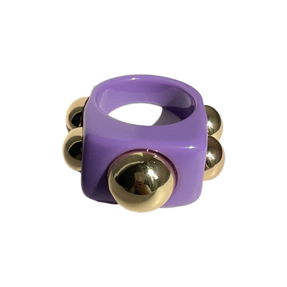 (purple) Chunky Arcylic Rings Unique Fashion Accessories For Women Arcylic