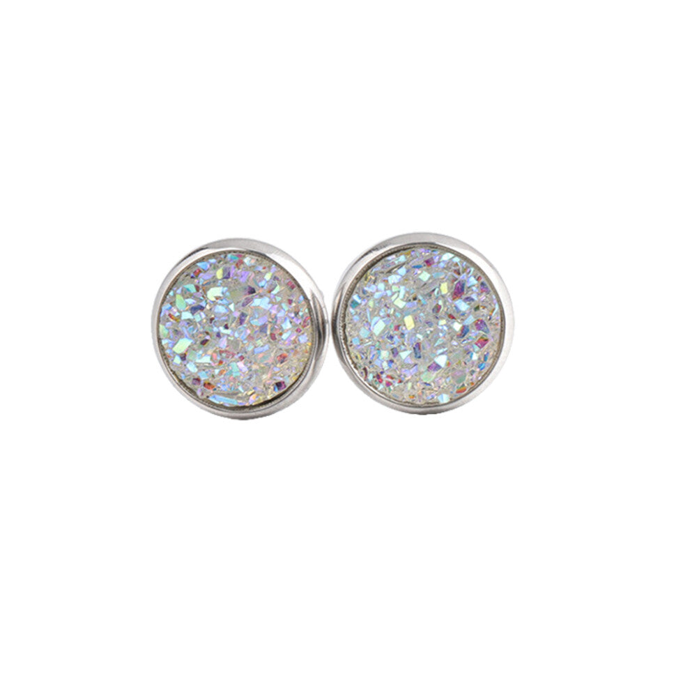 (Type 9) 1 Pair Female Stainless Steel Ear Stud Earrings Gifts Jewellery