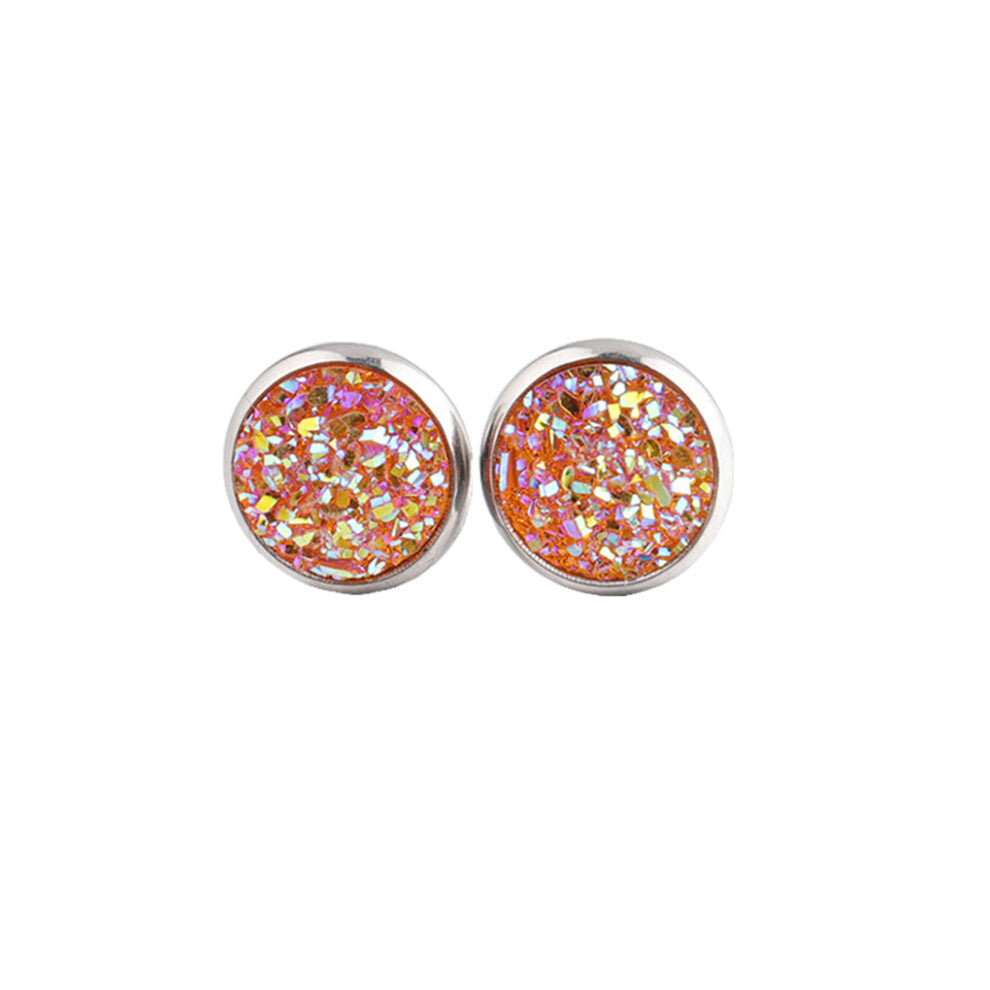 (Type 10) 1 Pair Female Stainless Steel Ear Stud Earrings Gifts Jewellery