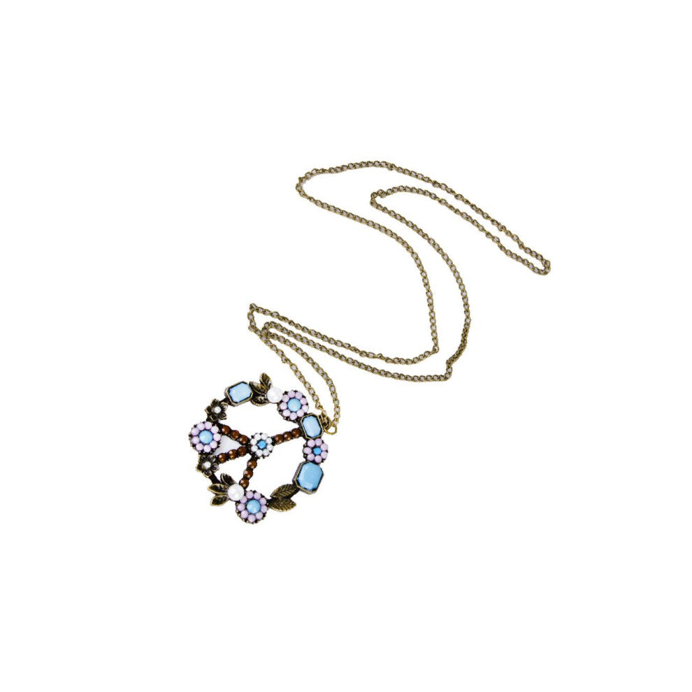 Charming Cute Colorful Beads Acrylic Flower Peace Symbol Pendant