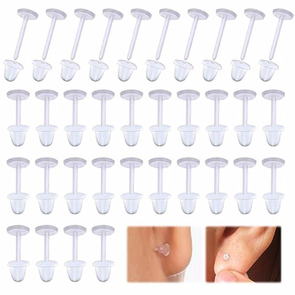 200pcs Clear Retainer Earrings Blend Of Style And Comfort And