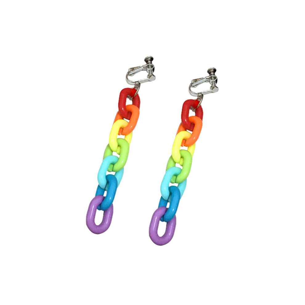 (Ear Clip) 1 Pair Women Earrings Drop Earring Simple Design Jewelry Holiday