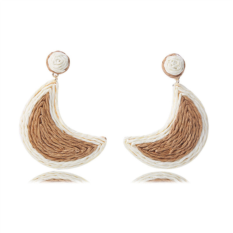 (White Coffee) 1 Pair Vintage Earrings Pendant Decoration Jewellery Girlfriends