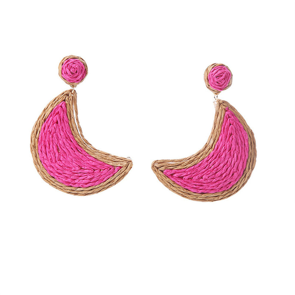(Dark Pink) 1 Pair Vintage Earrings Pendant Decoration Jewellery Girlfriends