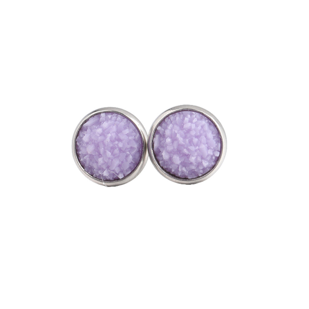 (Type 11) 1 Pair Female Stainless Steel Ear Stud Earrings Girlfriends Gifts