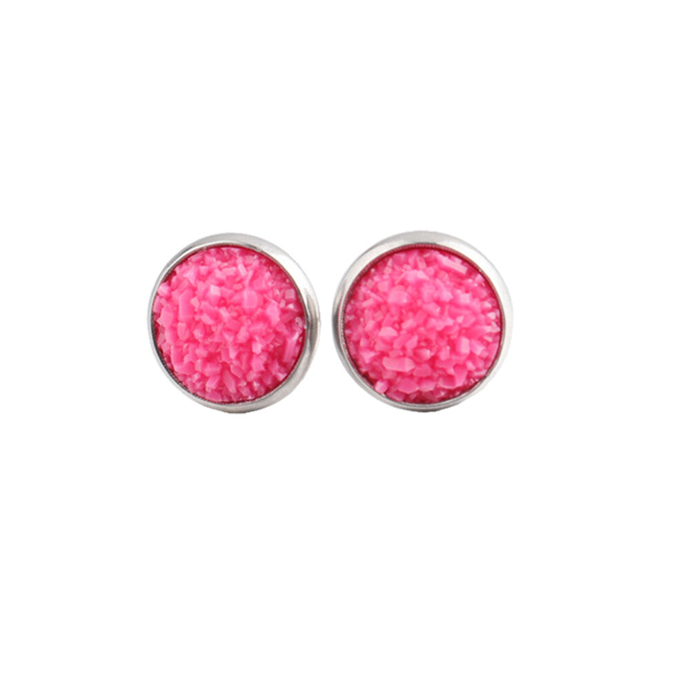 (Type 14) 1 Pair Female Stainless Steel Ear Stud Earrings Girlfriends Gifts