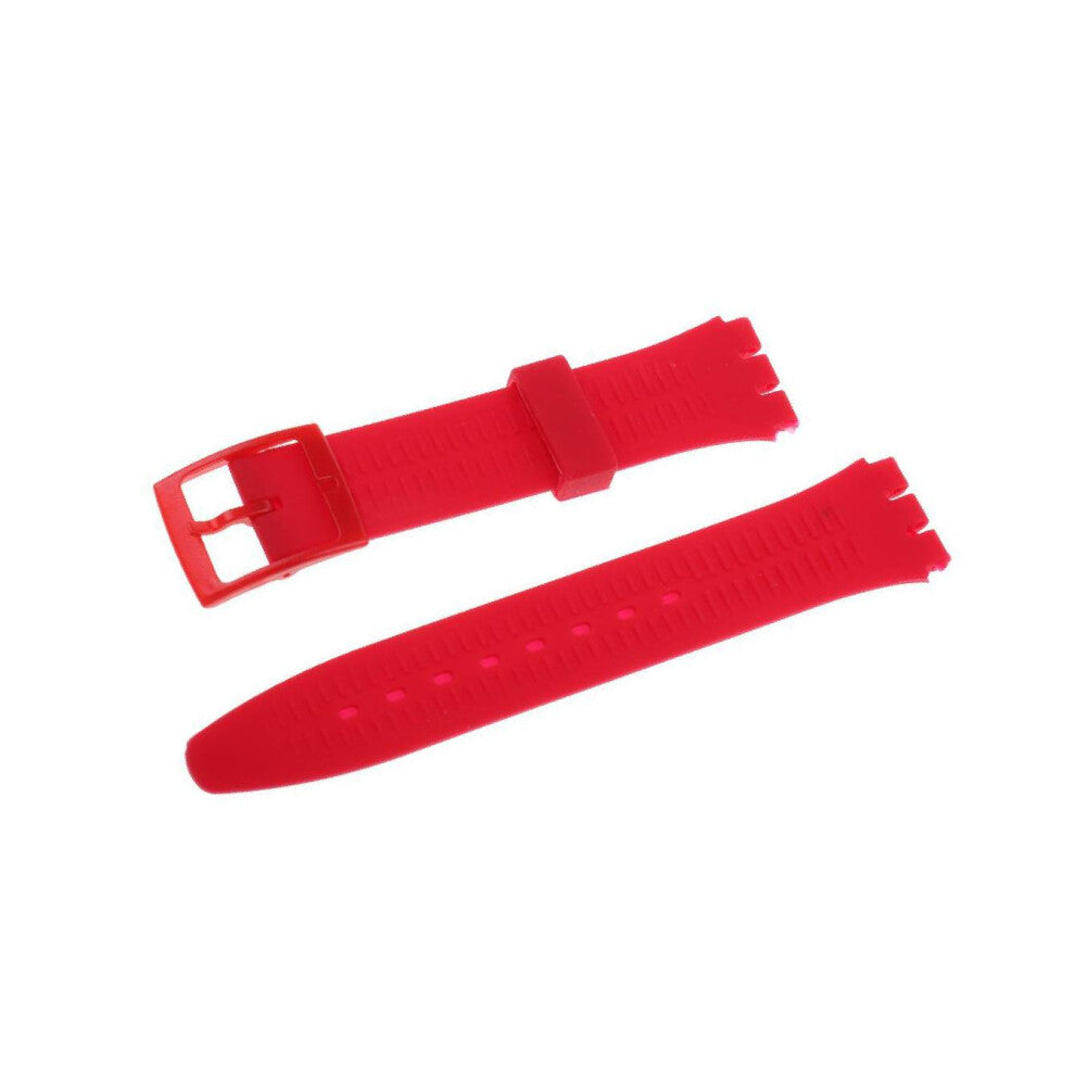 (Burgundy) Waterproof Silicone Rubber Watch Strap Band for 17mm Watches Durable