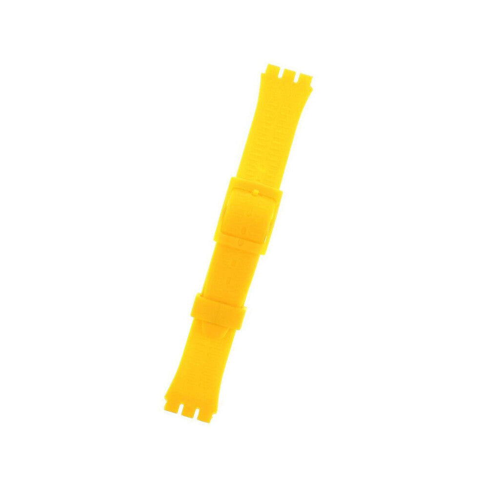 (Gold) Waterproof Silicone Rubber Watch Strap Band for 17mm Watches Durable