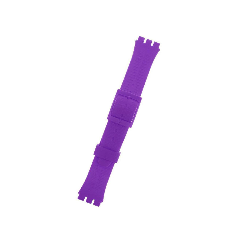 (Purple) Waterproof Silicone Rubber Watch Strap Band for 17mm Watches Durable