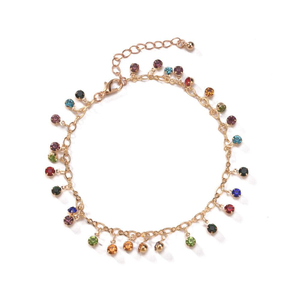 Anklets Chain Chains Beach Crystal String Jewelry Clothes Accessories