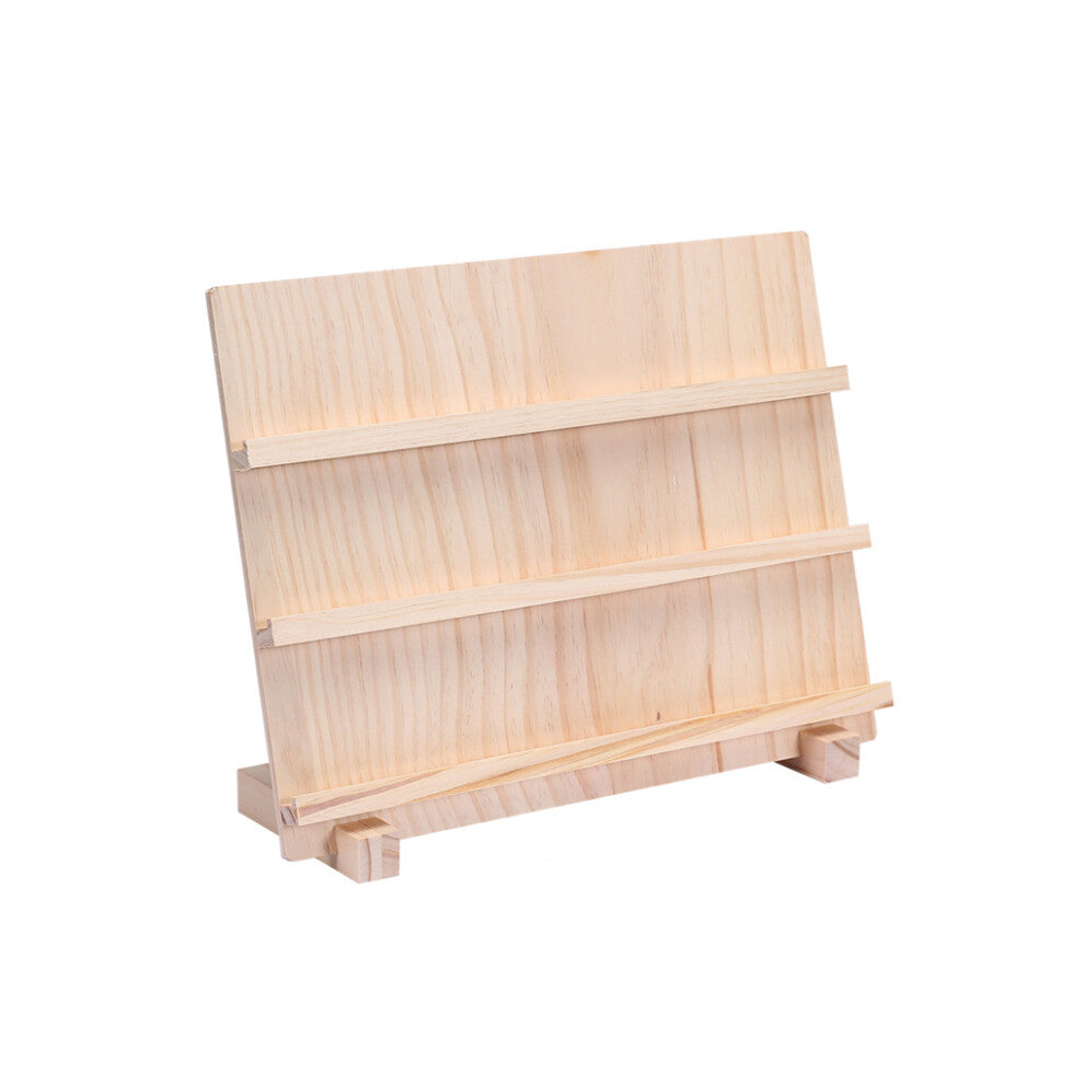 (3 layer) Wood Multi-Layer Jewelry Display Stand Simple Style Earrings Wallet