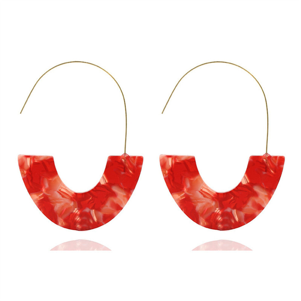 (Red) 1 Pair Earrings Ear Dangle Women Accessories Party Supplies Valentines