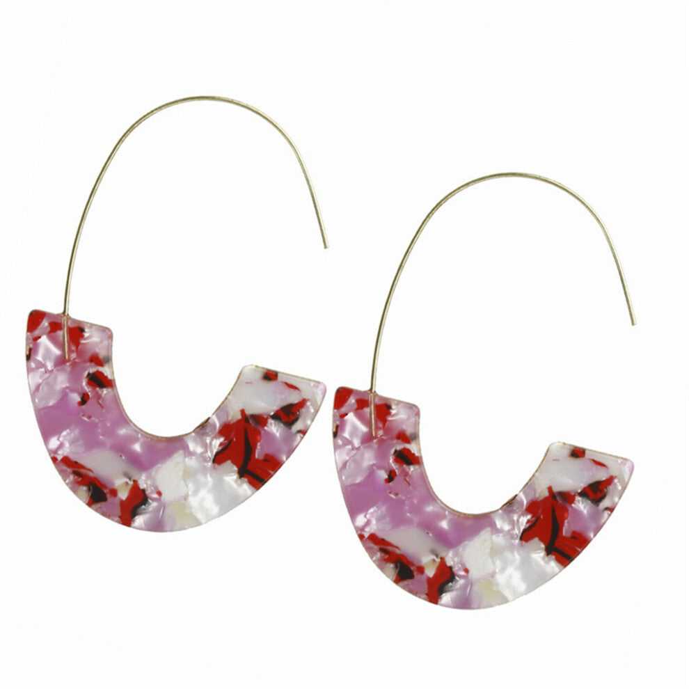 (Purple) 1 Pair Earrings Ear Dangle Women Accessories Party Supplies Valentines