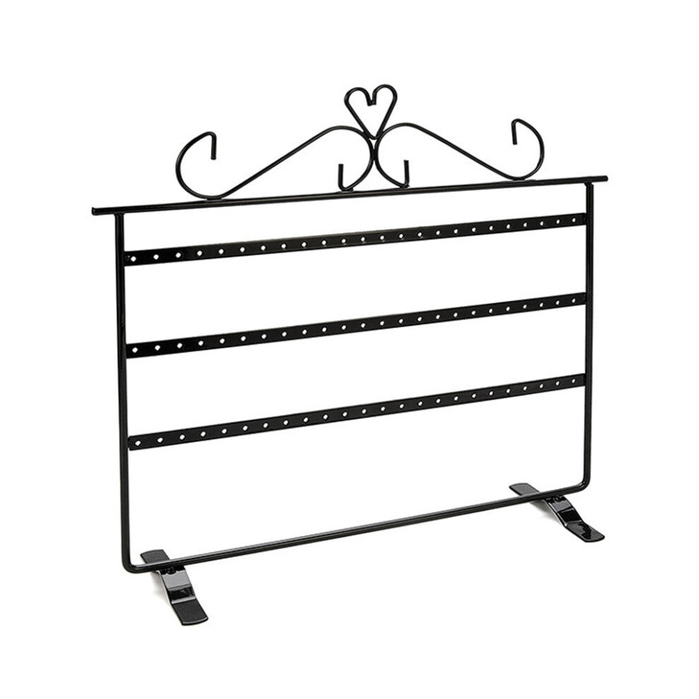 (Black) Earrings Holder Hanging Rack Jewelry Storage Organizer Stand for Home