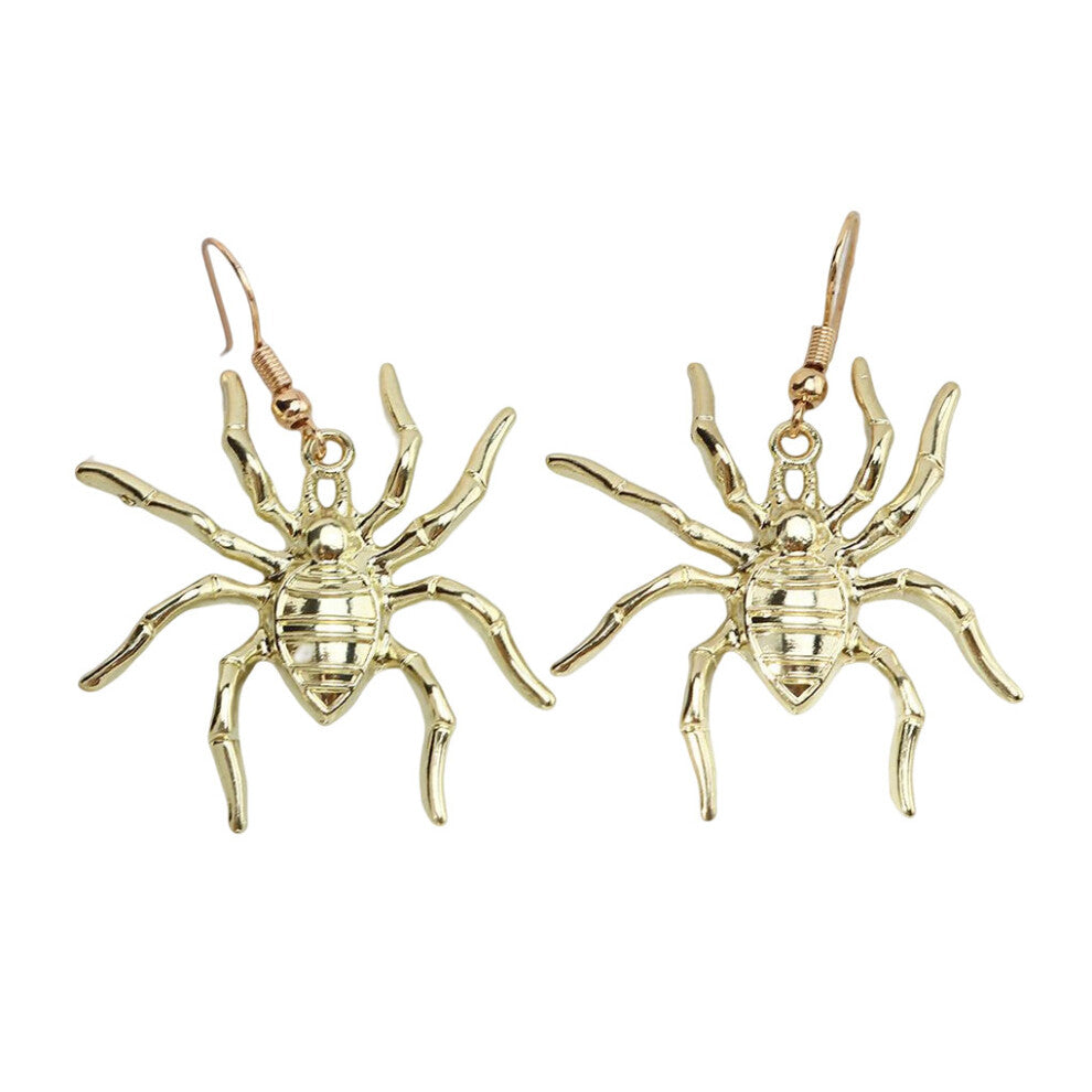 (Gold) 2pcs Spider Earring Earrings Exquisite Appearance Ear Pendant Eardrop