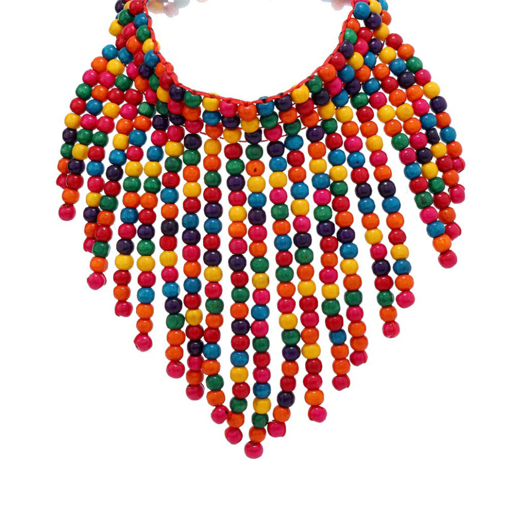 (Type 2) Bohemian Multi Layer Necklace Bead Pendant Clothing Sweater Chain