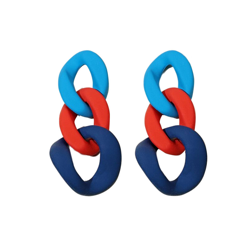 (Type 1) 2 Pieces Earring Fashion Acrylic Jewelry Drop Earrings Trendy Party