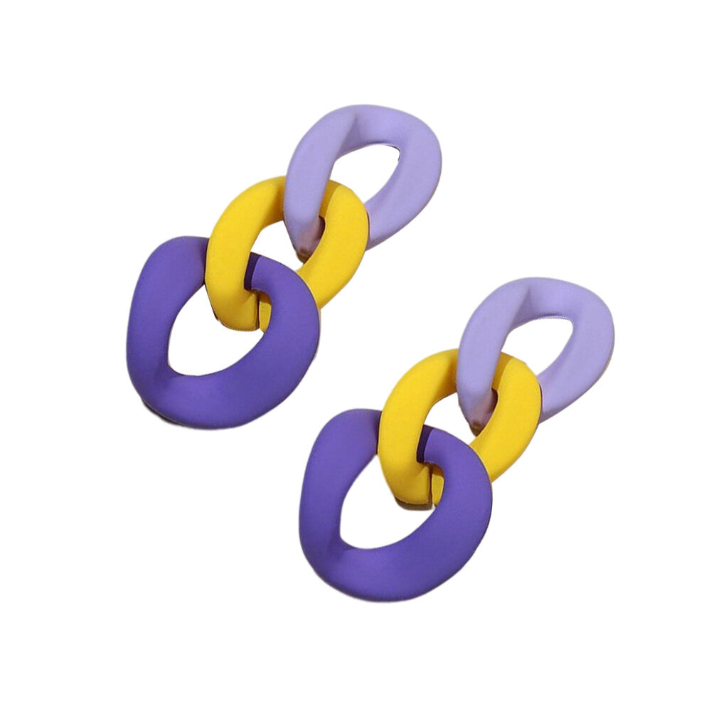 (Type 4) 2 Pieces Earring Fashion Acrylic Jewelry Drop Earrings Trendy Party